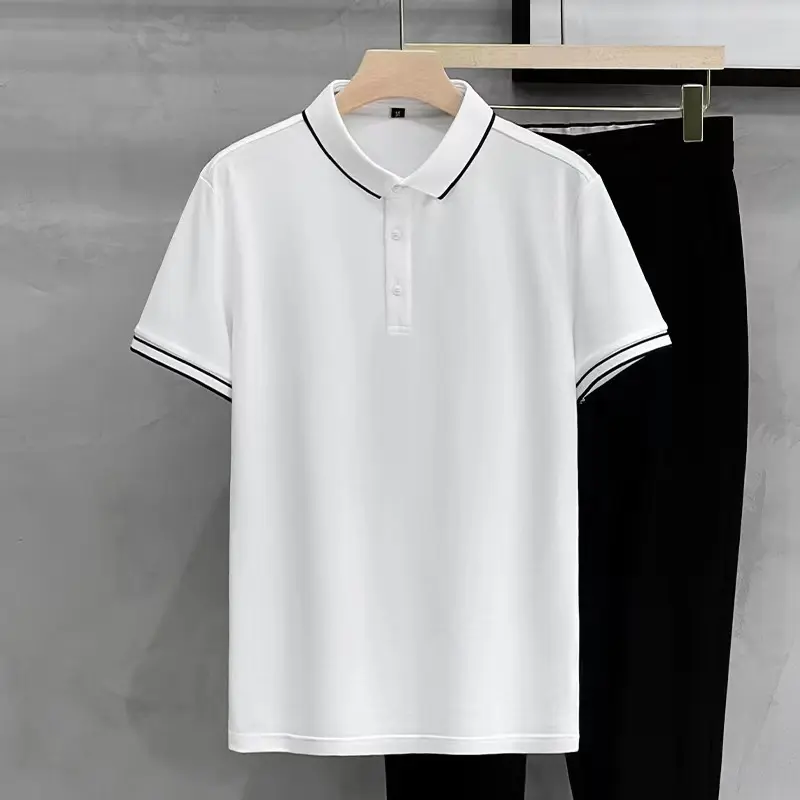 OEM High Quality Mercerized Pima Cotton Polo Shirts Custom Embroidery Logo Sorona Polyester Polo shirts For Men