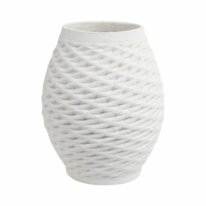 Vaso in porcellana testurizzata stampato in 3D, decorazione scultorea per soggiorno e camera da letto - Product Image 4