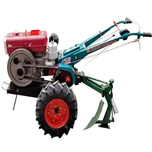 Tine belakang rantai Roller kemudi, traktor jalan pertanian taman 6/8/10hp 50 multifungsi berbagai aksesoris