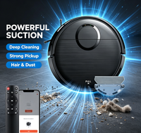 Robot aspirateur et serpillière combiné avec moteur de brosse puissant, rotation à 360 degrés, capteurs intelligents anti-chute pour un nettoyage domestique efficace