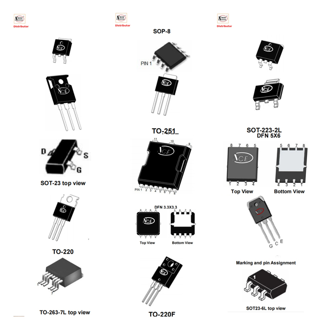 NCE70T1K2R NCE MOSFET 30-60V 3-10A SOT-23 for Power Management & Switching