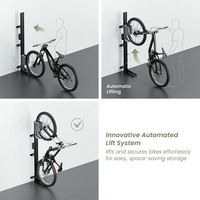 Support mural électrique pivotant automatique pour vélo LBM12-02, capacité 32 kg, support de rangement vertical robuste pour vélo électrique, idéal pour garage