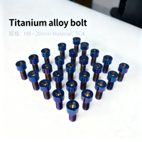Applicable aux modèles Surron/Yozma In10, boulons hexagonaux à tête cylindrique en alliage de titane TC4 (Ti-6Al-4V) M5/M6/M8 spécialement modifiés