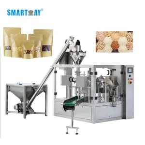 Multifunction Powder Turmeric Spice premade Rotary packing pouch packaging machine for filling doypack bag polybag