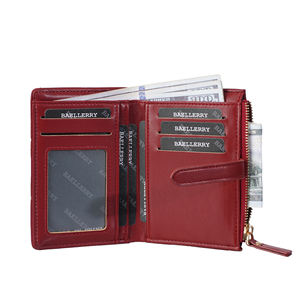 女式时尚短钱包，带钻石网格按扣拉链卡槽，便携式聚酯纤维衬里，大容量卡包 - Product Image 5