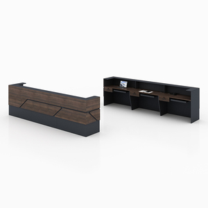 Nuevo diseño de madera, muebles baratos, oficina moderna, pequeño mostrador de recepción - Product Image 2