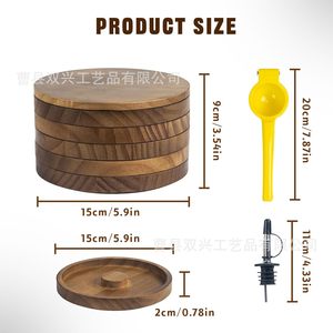 Wooden Margarita Salt Cup Sleeve Cocktail Pourer Bartender Accessory Reusable <b>Bar</b> <b>Tools</b> - Product Image 2