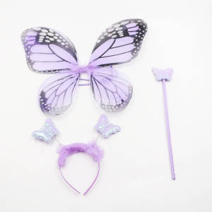 Disfraz de Hada Mariposa Morado y Negro para Niñas, Conjunto de Disfraz de Anime con Falda Tutú, Alas, Diadema y Varita, Kit de Vestido para Fiesta de Halloween - Product Image 4