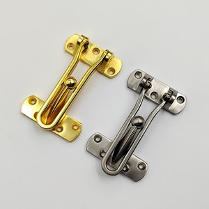 Cerradura de puerta de hotel de seguridad de material de aleación de zinc Satén Oro hebilla portero perno satén - Product Image 5