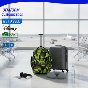 Convertibles <b>Wheeled</b> Travel <b>Bag</b> with Fixed Casters Multifunctional 900D Camouflage Waterproof Sports Style Trolley Backpack - Product Image 1
