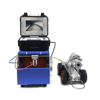 Robot sur chenilles CCTV d'égout à levage automatique avec compteur de caméra rotative HD et sonde 512Hz pour l'inspection des pipelines industriels