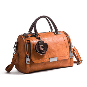 Bolso de hombro para mujer con colgante de flor, bolsos Boston para mujer, bolsos cruzados - Product Image 3