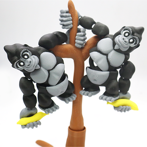 Figurines et cadeaux créatifs en forme de gorille imprimés en 3D pour l'exportation, modèles d'animaux et jouets d'activités - Product Image 5