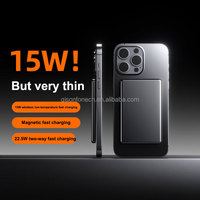 Cargador Portátil Magnético Inalámbrico de 5000mAh, Carga Rápida PD de 20W, Ultra Delgado, de Aleación de Aluminio, con Pantalla LED