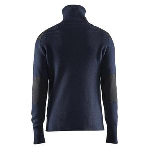 BLAKLADER - 4630107186354XL Pull en laine Marine foncé/Jaune-EAN 7330509754337 WORK HOODIES - Product Image 3