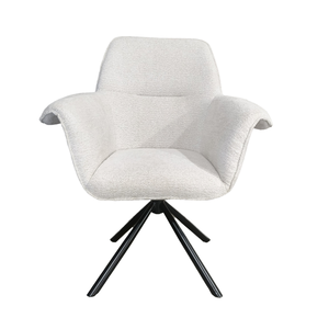 Silla de Comedor Moderna con Respaldo de Alas y Tapizado, Giratoria 360°, para Sala de Estar, Oficina en Casa o Dormitorio, RONGMEI RM-8005, Tela, Nuevo Diseño 2025 - Product Image 1