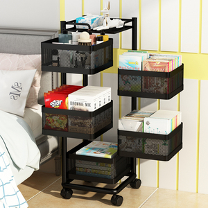 Estante de almacenamiento giratorio redondo/cuadrado <span class=keywords><strong>para</strong></span> cocina, estante de <span class=keywords><strong>2</strong></span>/<span class=keywords><strong>3</strong></span>/4/5 niveles <span class=keywords><strong>para</strong></span> vegetales - Product Image 4