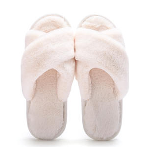 Pantuflas de Invierno para Mujer, Tallas 36-41, con Banda Cruzada, Antideslizantes, de Felpa Suave, para Interiores, Personalizadas, Marca BSCI - Product Image 3