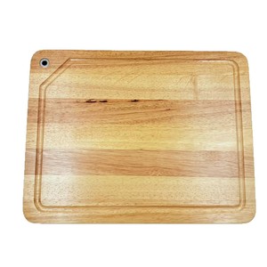 Rubberwood Cutting Board 35.5x28x1.5cm Rectangle Kitchen Chopping <b>Block</b> For Steak Fruit Household Use - Product Image 1