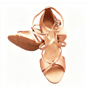 <span class=keywords><strong>Zapatos</strong></span> de Baile Latino de Seda para <span class=keywords><strong>Mujer</strong></span> al por Mayor, <span class=keywords><strong>Zapatos</strong></span> de Salsa de Tacón Alto con Suela Blanda, <span class=keywords><strong>Zapatos</strong></span> de Baile Antideslizantes para Interiores - Product Image 2