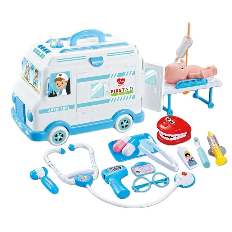 Doctor Doll Ambulance Barbi Care Clinic Playset Baby Doctor