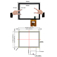 Layar Sentuh LCD 8" 800*600/1024*768 LH80223A Antarmuka USB Panel Sentuh Kapasitif 8 Inci PCAP Terintegrasi