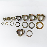 Oeillets en métal laiton en forme de cœur personnalisés de 5 mm, 6 mm, 8 mm, 10 mm, 11,5 mm, 13,5 mm, 15 mm pour vêtements et chaussures