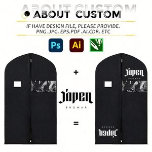 Brand New Non-Woven Fabric Transparent <b>Window</b> Foldable Suit <b>Cover</b> Custom Dust Bags Luxury Garment Bag With Logo - Product Image 2