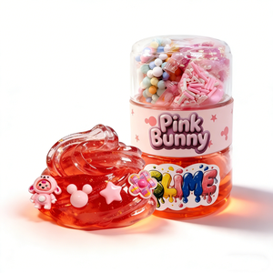 ชุดทำสไลม์กระต่ายสีชมพูจากโรงงานโดยตรงสำหรับเด็กผู้หญิง พร้อมจี้น่ารัก สไลม์ใสไม่เหนียวเหนอะหนะ ของเล่น OEM ODM - Product Image 3