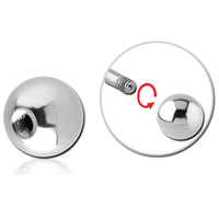 Perle filetée en titane pour fil externe haltère fer à cheval sourcil corps Piercing bijoux boule filetée à l'extérieur