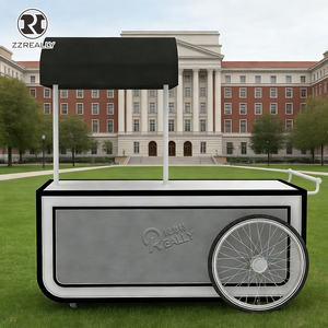 Chariot à bonbons sur mesure, chariot de bar, chariot mobile pour crème glacée avec <span class=keywords><strong>petit</strong></span> congélateur - Product Image 5