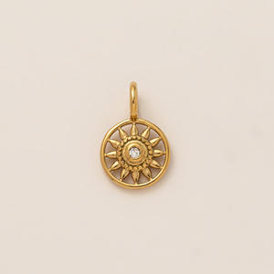 Collier pendentif lune soleil plaqué or 18 carats DIY Basic Living en acier inoxydable Fashion Charms Complete Mouth Chain - Product Image 6