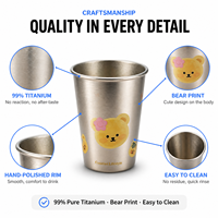 Cangkir Susu Titanium Murni Lapisan Tunggal untuk Bir, Jus, Minuman Dingin, Produk Bar, Rumah & Dapur, Mug Perjalanan, Hadiah