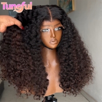 Perruque Pixie Bouclée Prête à Porter en Cheveux Humains Indiens, Sans Colle, Vente en Gros, Cheveux Naturels avec Perruques Frontales HD Full Lace pour Femmes