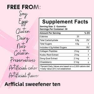 Gummies BBL 60 unités – Gummies pour des fesses plus fermes et liftées avec collagène, <span class=keywords><strong>peptides</strong></span> et extrait de racine de Kudzu – Complément alimentaire - Product Image 3