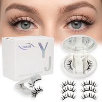 Cils magnétiques naturels doux en gros sous marque privée, réutilisables, en matériau PBT flexible, courbure C, emballage personnalisé