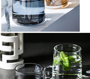 Verre à eau élégant et coloré, verre à whisky en cristal, tasses à thé et soucoupes - Product Image 6