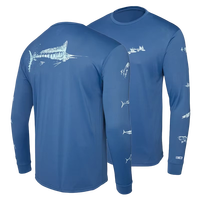 Chemise de pêche à manches longues personnalisée UPF 50+ Évacuation de l'humidité Séchage rapide Respirante Vêtements de pêche par sublimation Marque privée