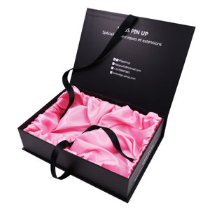 Boîte de luxe personnalisée avec logo pour perruques, en carton magnétique, avec ruban, pour cheveux humains, chaussures, rouges à lèvres, foulards et produits alimentaires - Product Image 1