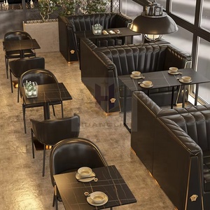 Restaurant Furniture Fast Food Cafe Shop Restaurant Booth Dining Seating Restaurant <strong>Chair</strong> <strong>and</strong> <strong>Tables</strong> <strong>for</strong> <strong>Sale</strong> Dining Set Wood - Product Image 2