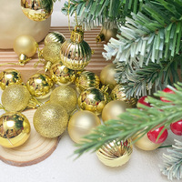Lot de 24 Boules de Noël Scintillantes Chic 30 MM à Suspendre, Ornements d'Arbre de Noël et Décorations Élégantes pour les Fêtes