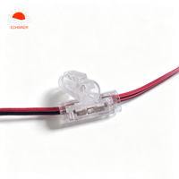 Connecteur rapide transparent à 2 broches sans bande, terminal sans soudure fil à fil, connecteur 2 cœurs