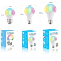 Ampoule LED RGB à changement de couleur 16 couleurs E27 Ampoules RGBW 5W/10W/15W A60 A70 Lampes globe avec télécommande IR pour la décoration de la maison