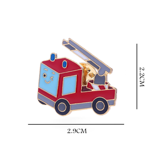 Badge <span class=keywords><strong>de</strong></span> voiture <span class=keywords><strong>de</strong></span> course, badge <span class=keywords><strong>de</strong></span> <span class=keywords><strong>camion</strong></span> <span class=keywords><strong>de</strong></span> pompiers mignon, badge pour enfants, badge pour étudiants, épingle à revers - Product Image 5