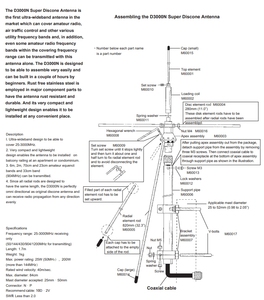 Antenne Discone D3000N <span class=keywords><strong>CB</strong></span> UHF VHF HF 25-3000MHz pour réception et transmission <span class=keywords><strong>radio</strong></span>, scanner d'antenne HF - Product Image 5