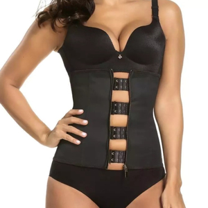 7 Steel Boned <strong>Underbust</strong> Slimming Waist Shapers Corset Zip Hook Latex Girdles Sheath Plus Size Seamless Woven Corset Breathable - Product Image 2