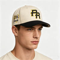 Gorra de Béisbol Personalizada al por Mayor con Bordado 3D de Hip Hop, Diseño de la Bandera de Puerto Rico, Ajustable, Estilo Snapback Original