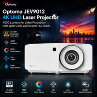 Projecteur laser Optoma JEV9012 4K UHD 4500 lumens pour la production vidéo avec une large gamme de couleurs et un zoom 1,6x
