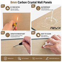 Panel & Papan Dinding PVC Ringan Mudah Dipotong 5mm Panel Dinding Arang Bambu Papan Dekoratif Interior Komersial