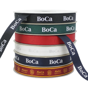 Cinta de Grosgrain Personalizada con Logotipo Impreso, Cinta con Nombre de Marca para Envolver Regalos, Ropa, Lazos para el Cabello y Decoraciones para Fiestas - Product Image 1